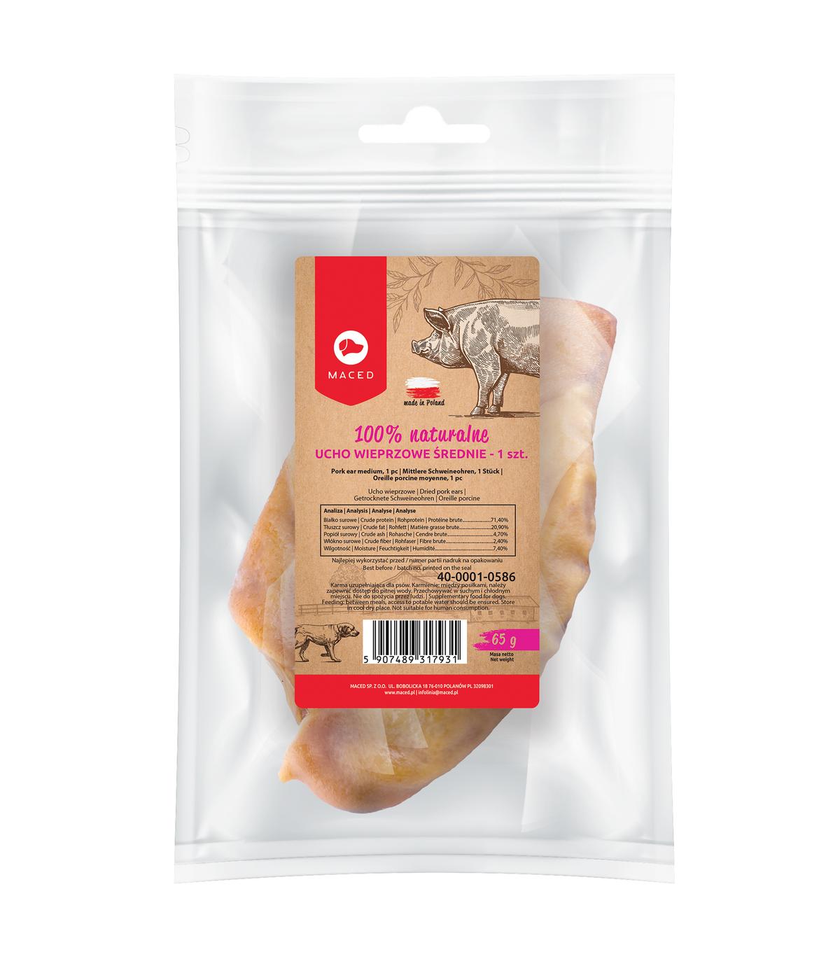 Ucho wieprzowe średnie