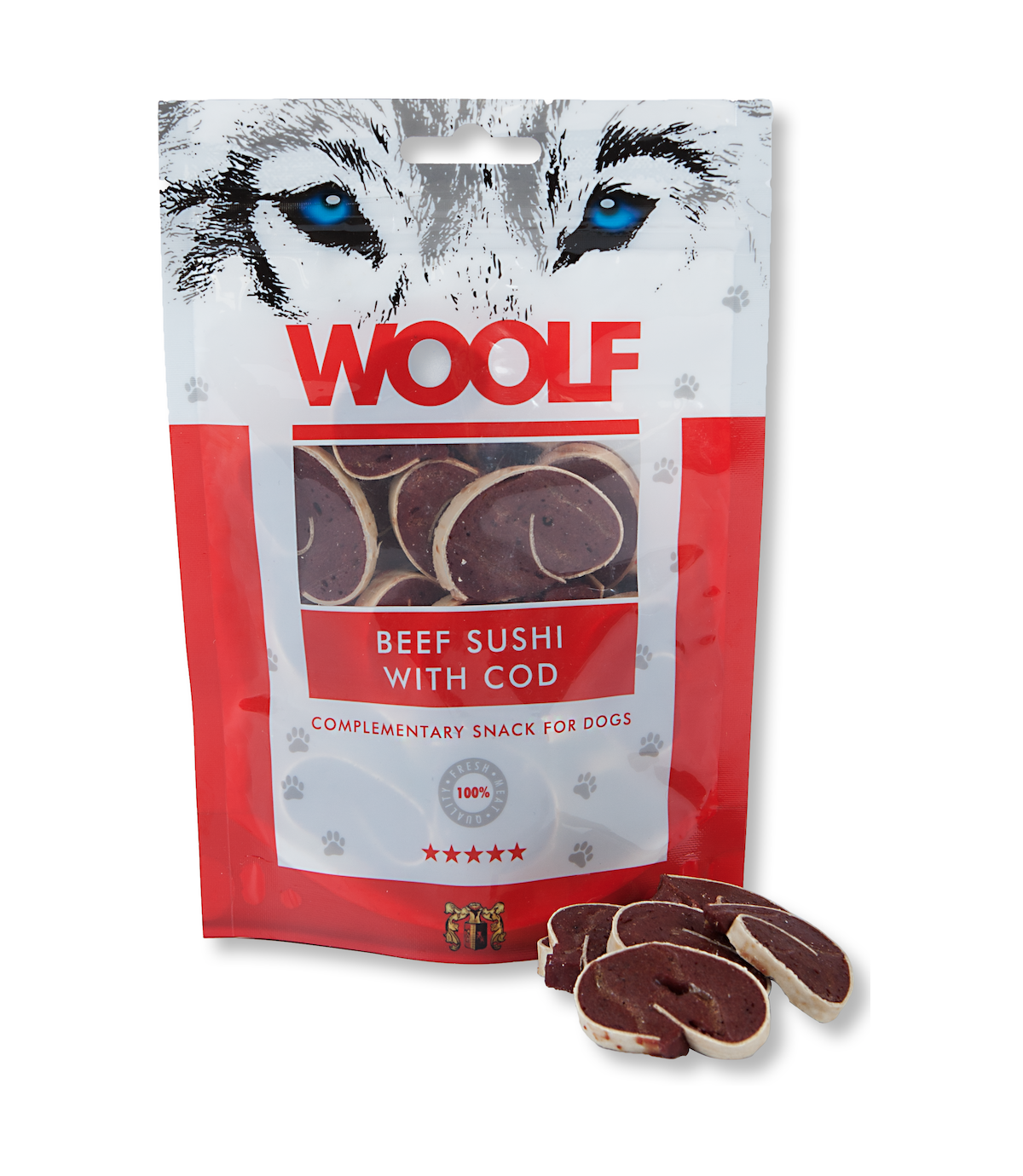 Woolf Beef Sushi With Cod 100g