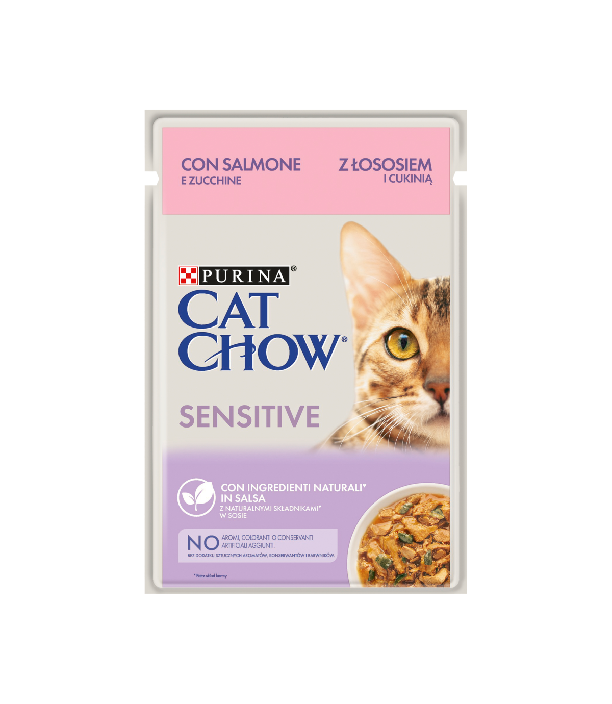 Purina Cat Chow Sensitive z łososiem i cukinią 85g