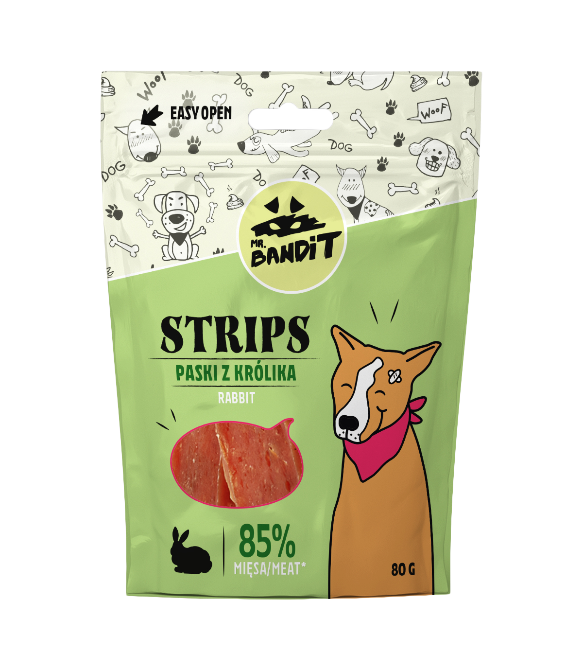 Mr. Bandit Strips Paski z królika 80g