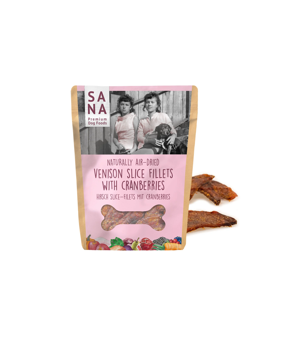 SANADog Venison Slice Fillets with cranberries 100g