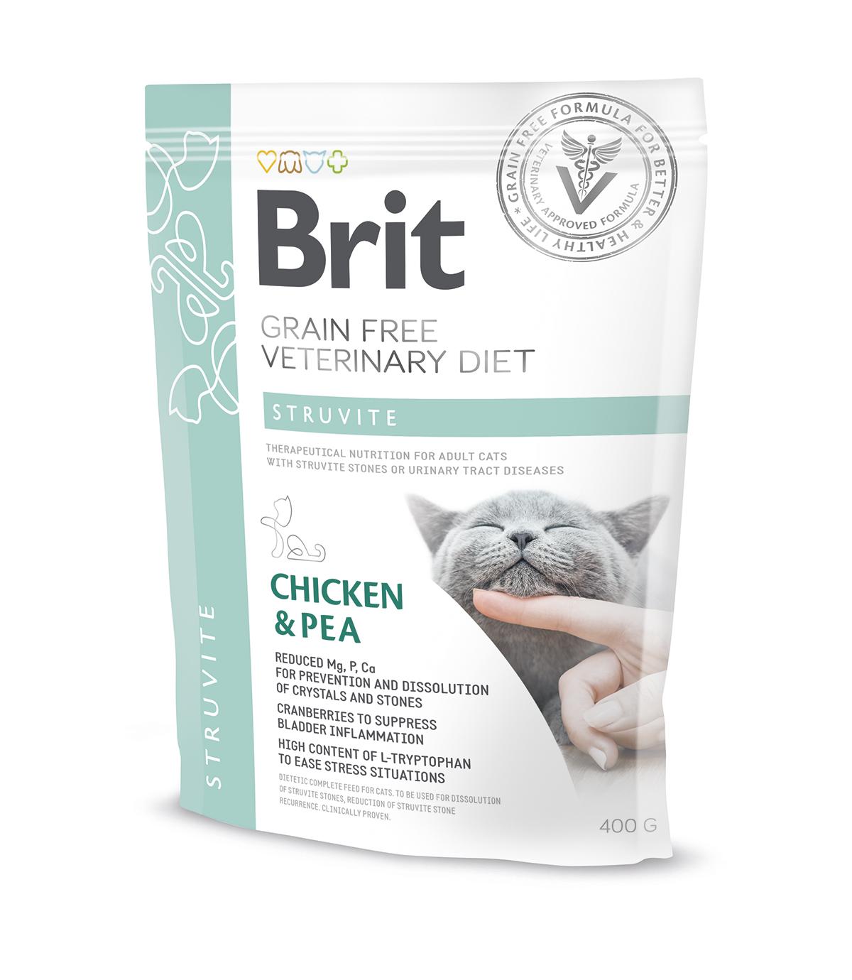 Brit Veterinary Diets Cat GF Struvite Chicken & Pea 400g