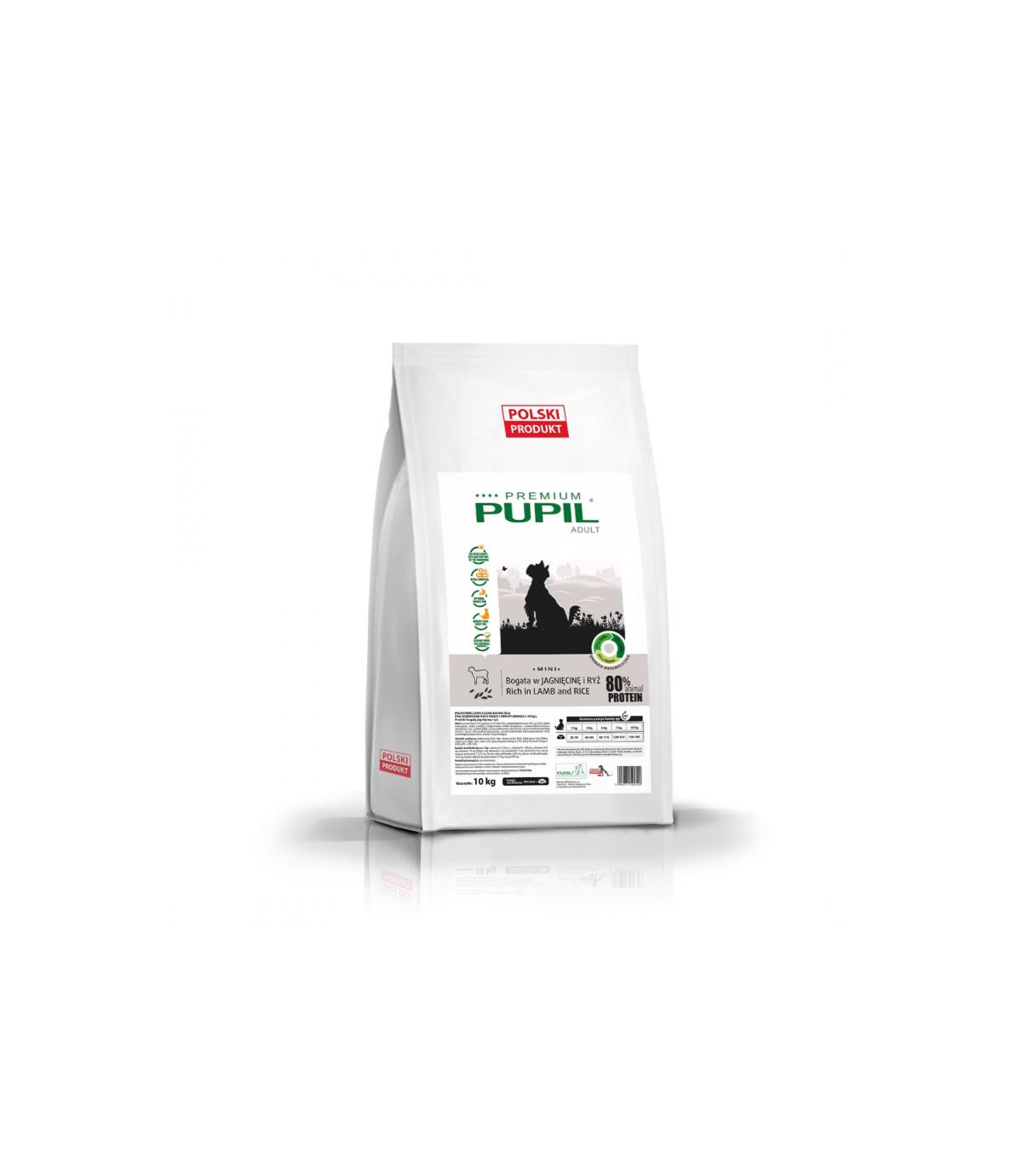 PUPIL Premium Adult Mini Bogata w jagnięcinę i ryż 10kg