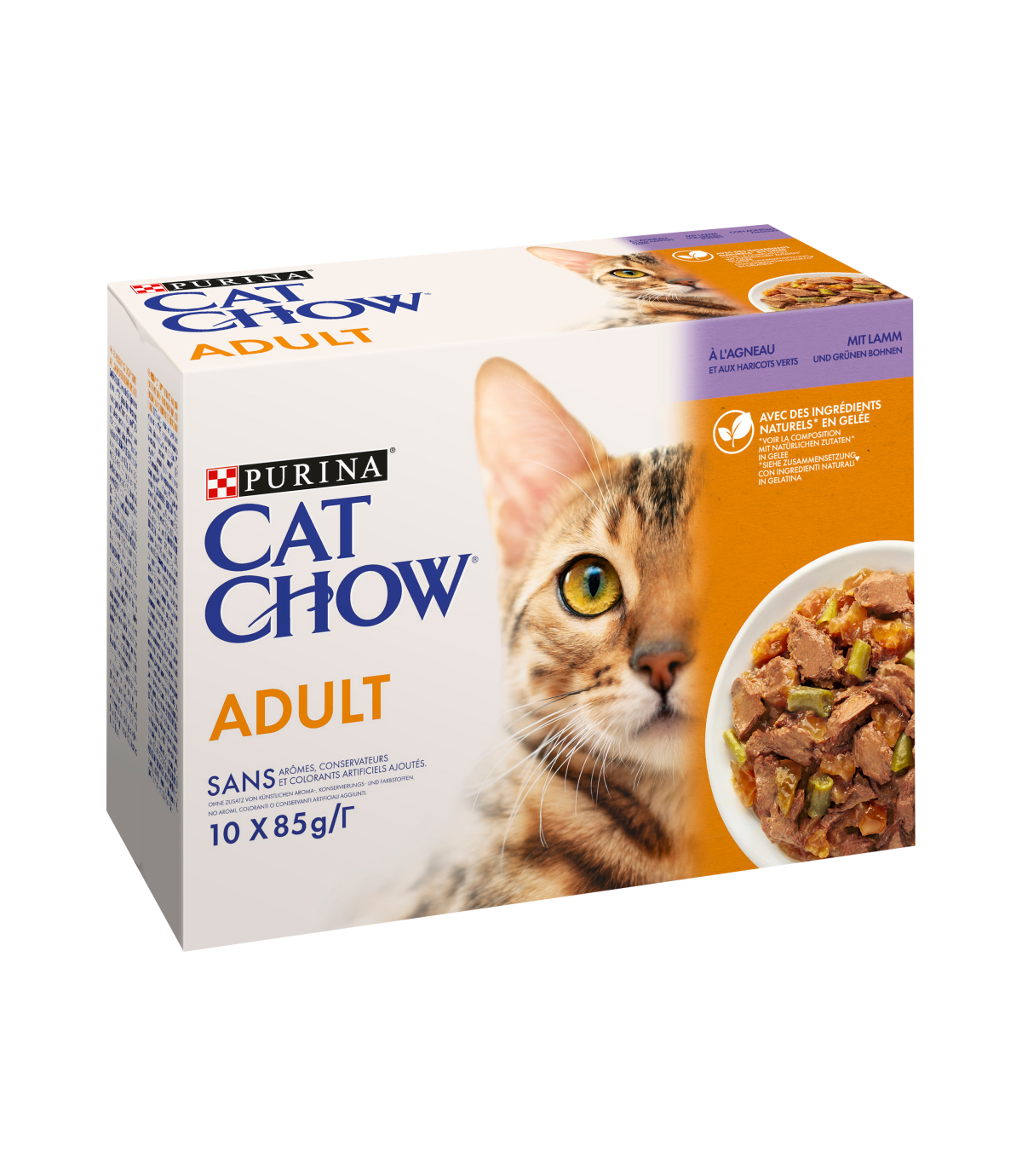 Purina Cat Chow z jagnięcina i fasolą 10x85g