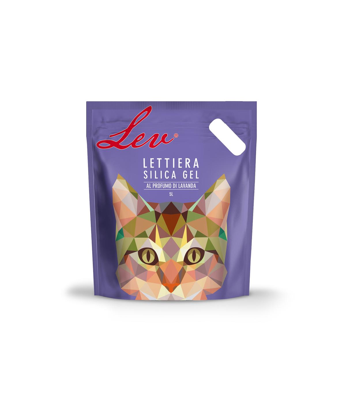 Żwirek silikonowy LEV 5l lawendowy