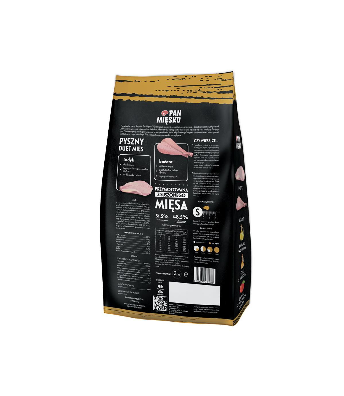 Pan Mięsko Indyk z bażantem 3kg