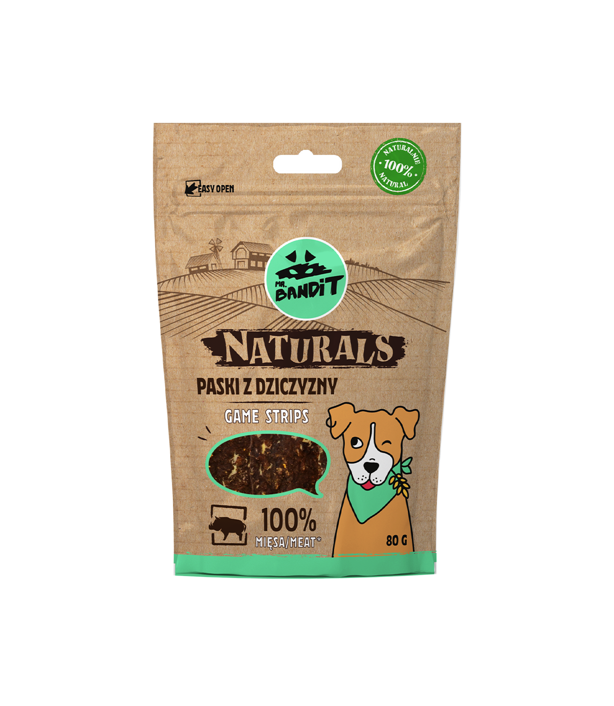 Mr. Bandit Naturals Paski z dziczyzny 80g