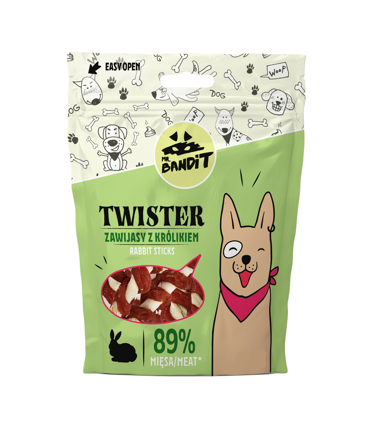 Mr. Bandit Twister Zawijasy z królikiem 500g