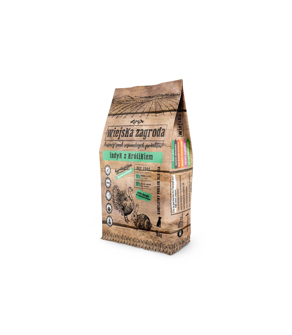 Wiejska Zagroda indyk z królikiem 9kg