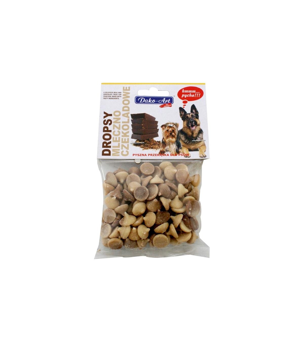 Dropsy dla psów mleczno - czekoladowe 75g