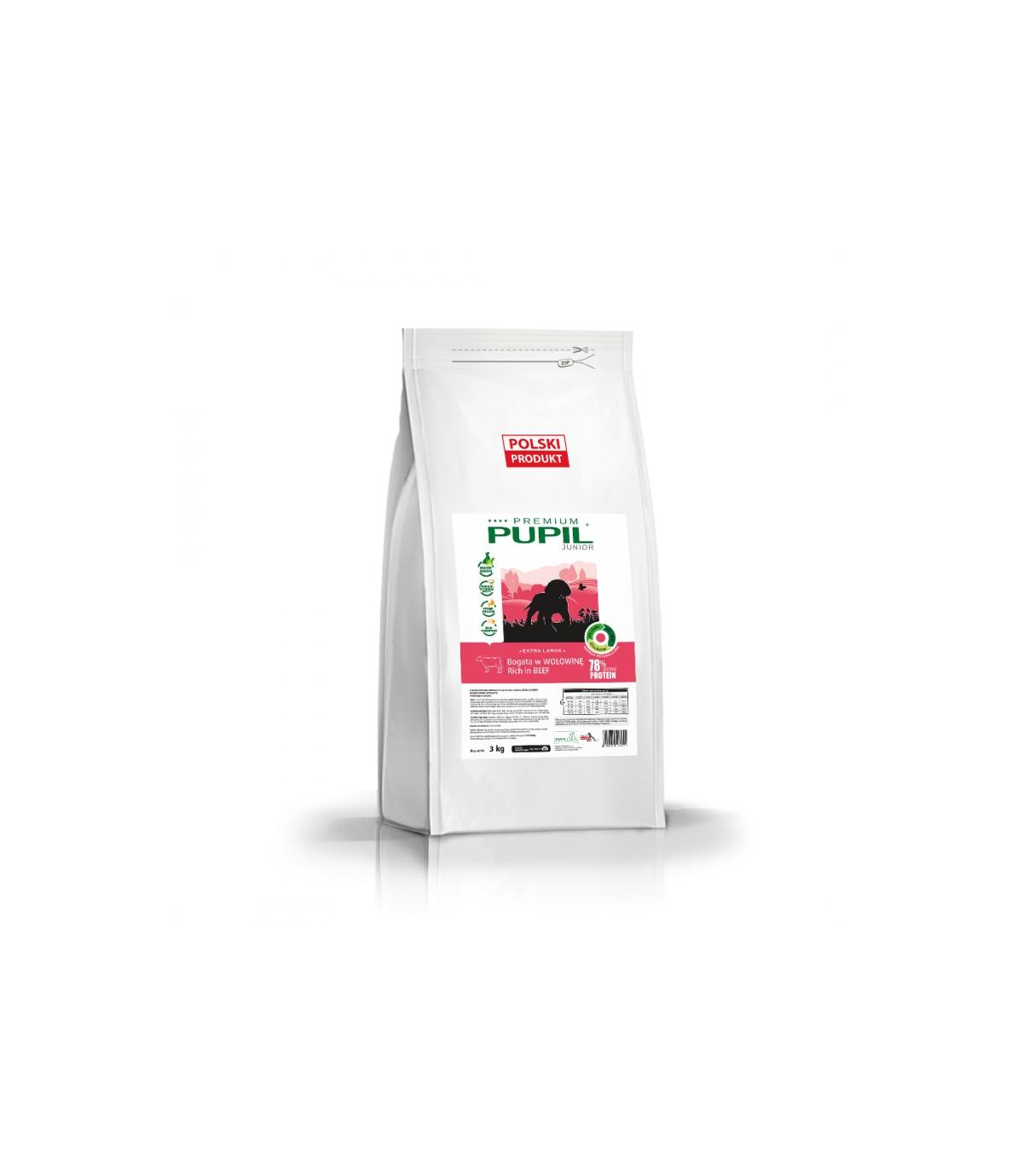 PUPIL Premium Junior XL Bogata w Wołowinę 3kg