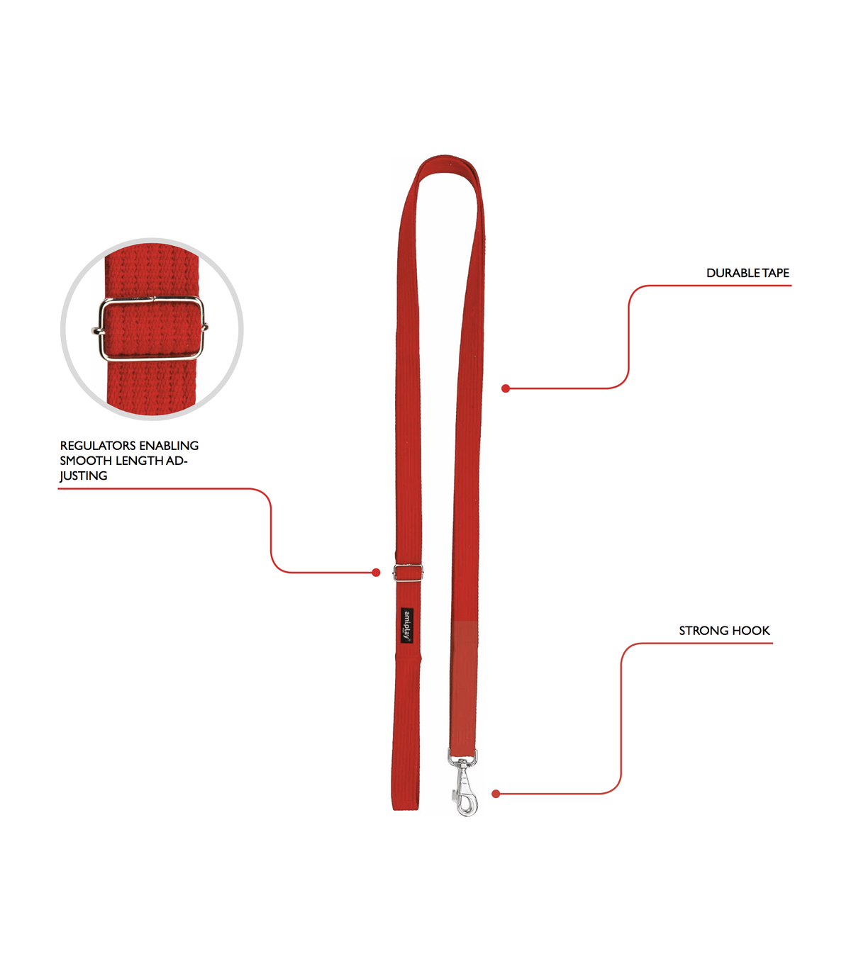 Smycz regulowana Easy Fix Cotton S 160-300/1,5cm