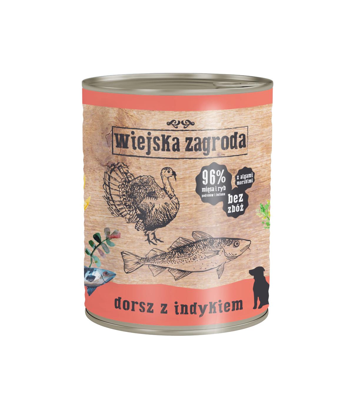 Wiejska Zagroda Dorsz z indykiem 800g
