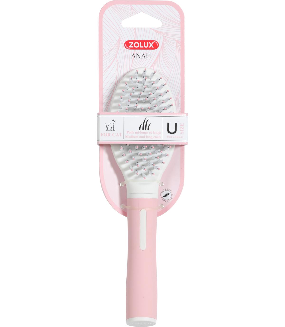 Szczotka z podwójnym włosiem dla kotów Anah