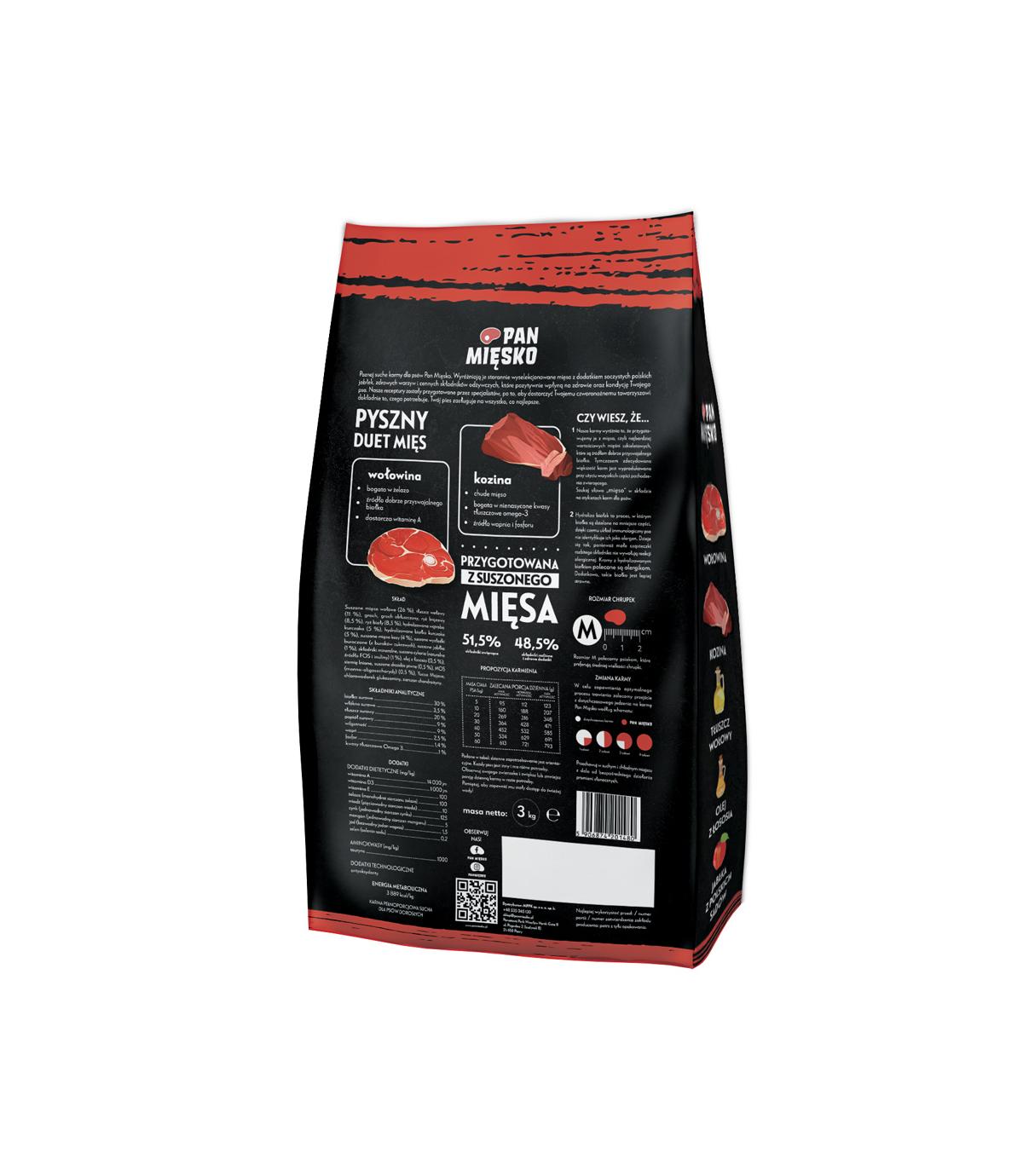 Pan Mięsko Wołowina z koziną 3kg