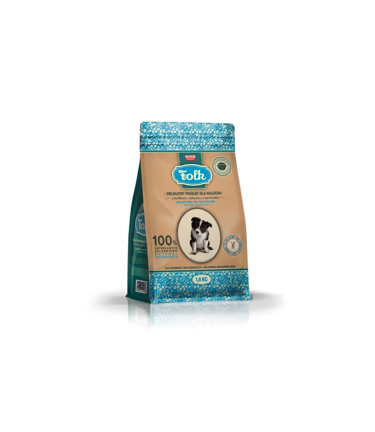 Folk Junior Delikatny posiłek dla malucha z królikiem, cielęciną i marchewką 1,6kg