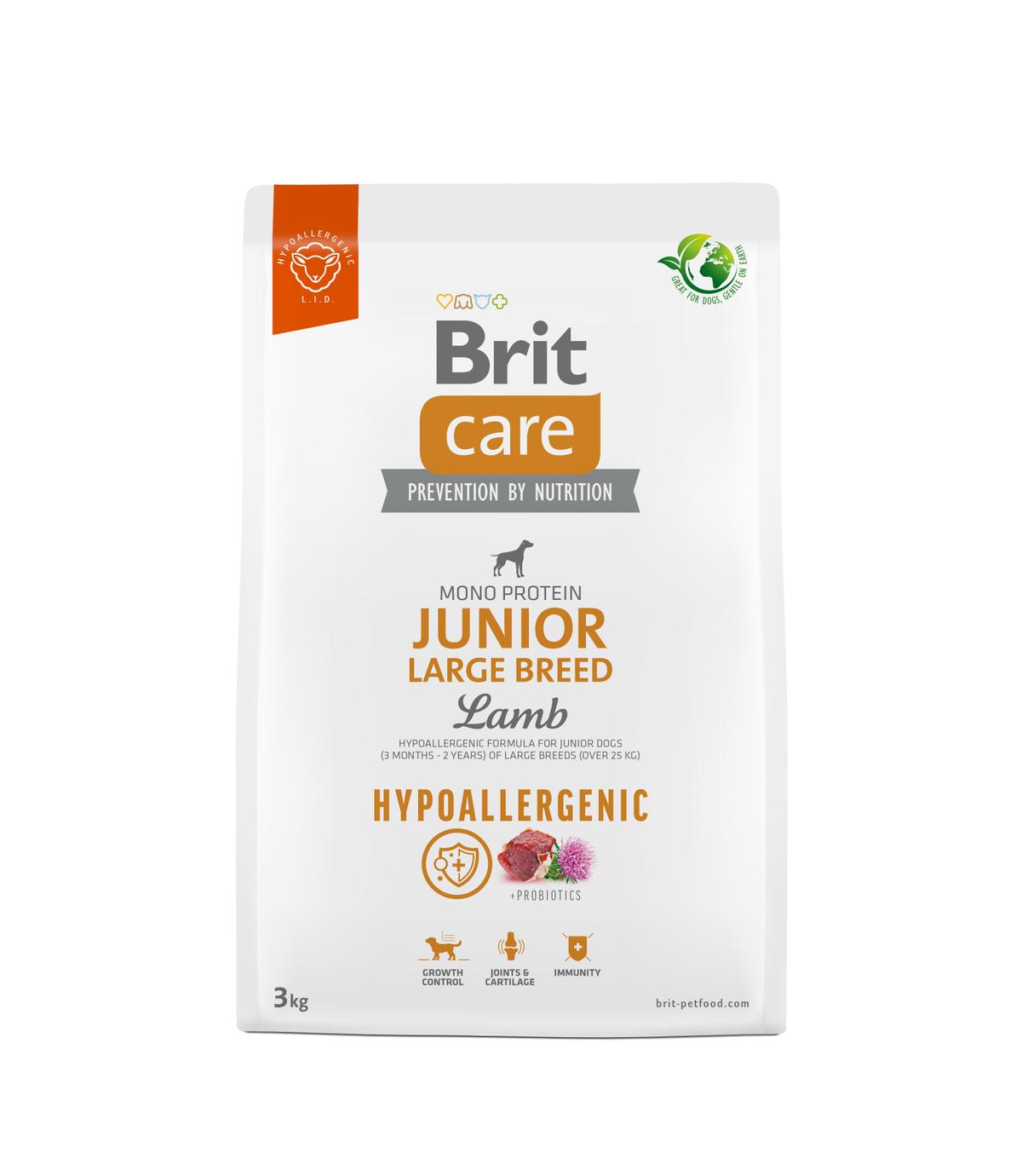 Brit Care Dog Hypoallergenic Junior Large Breed Lamb 3kg