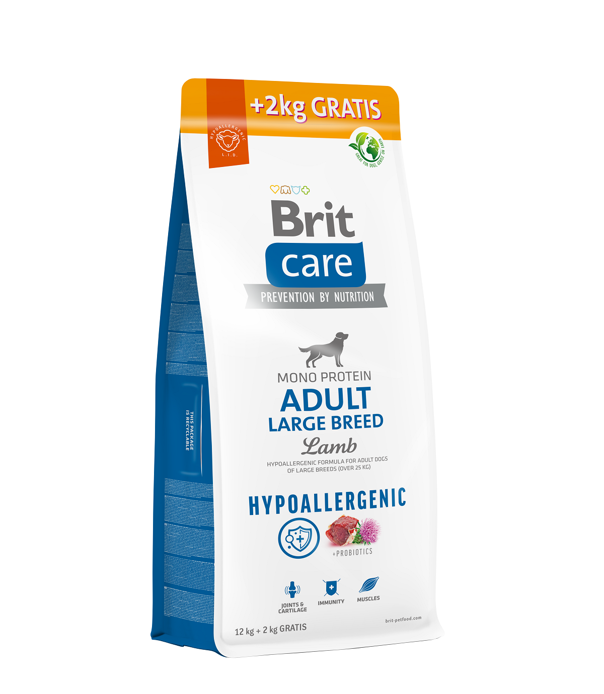 Brit Care Dog Hypoallergenic Adult Large Breed Lamb 12kg+2kg GRATIS