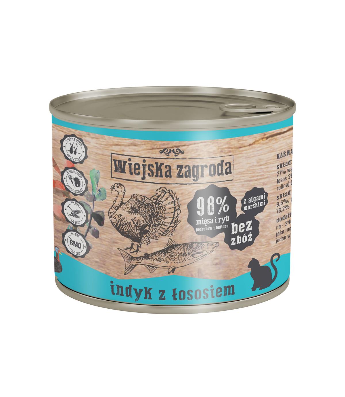 Wiejska Zagroda Indyk z Łososiem 200g