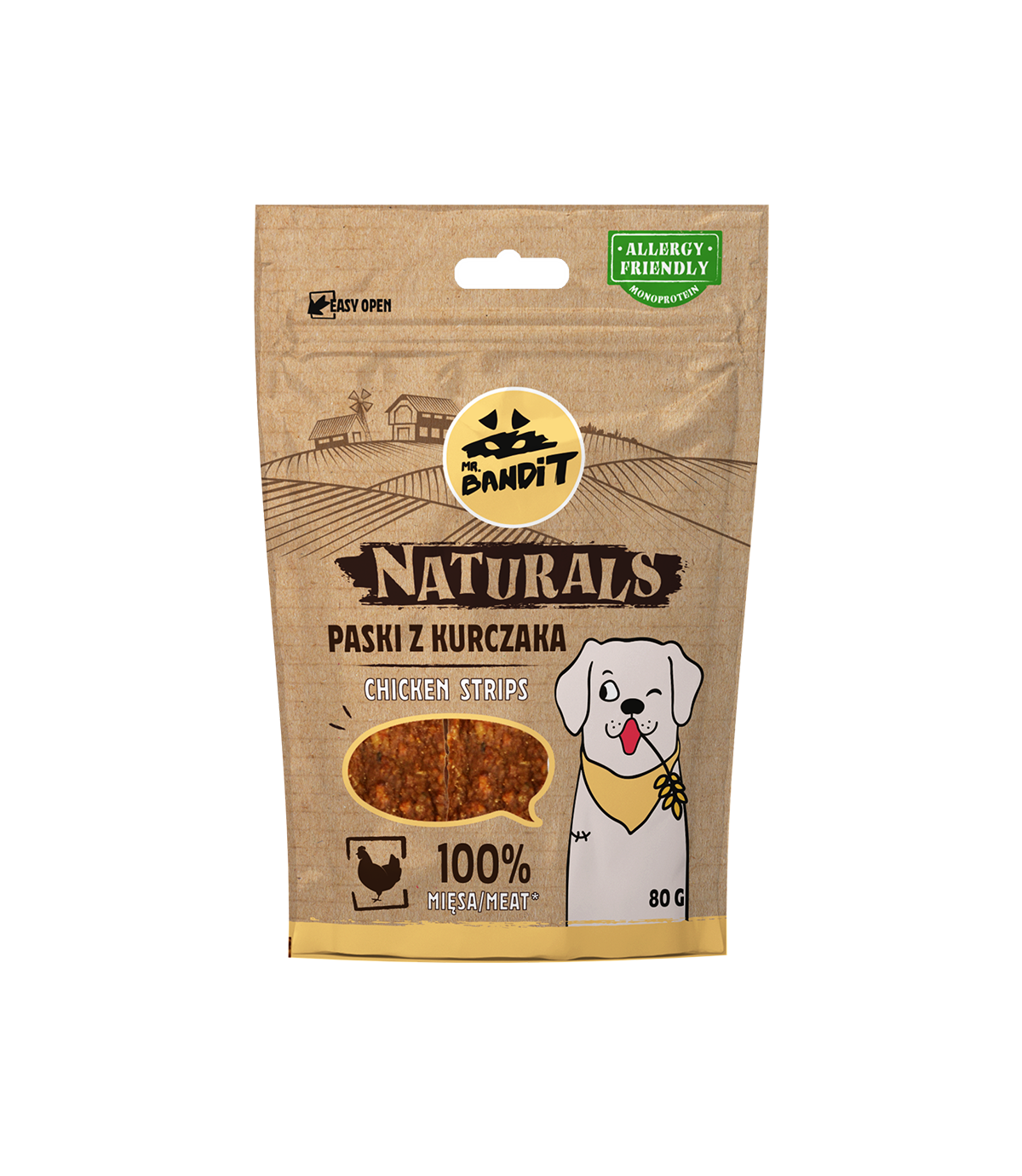 Mr. Bandit Naturals Paski z kurczaka 80g