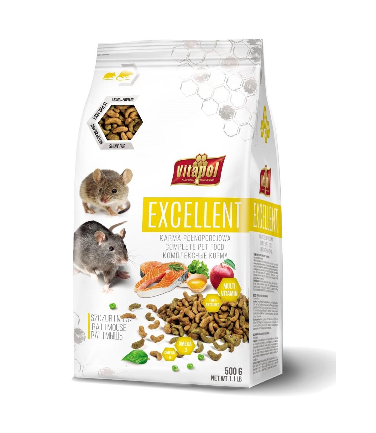 Karma dla szczura i myszy Excellent - 500g