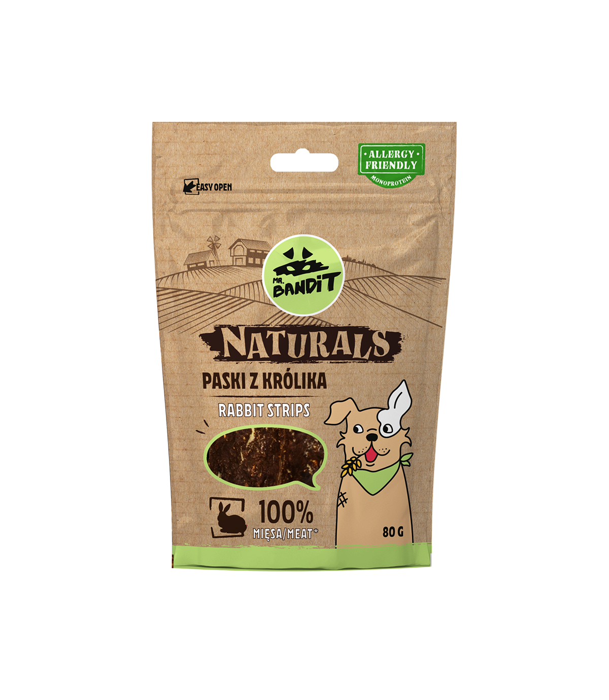 Mr. Bandit Naturals Paski z królika 80g