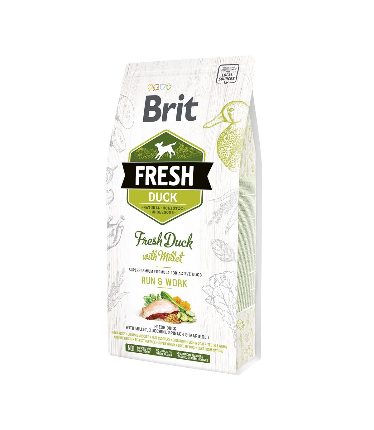 Brit Fresh Duck & Millet Run & Work - 2,5kg