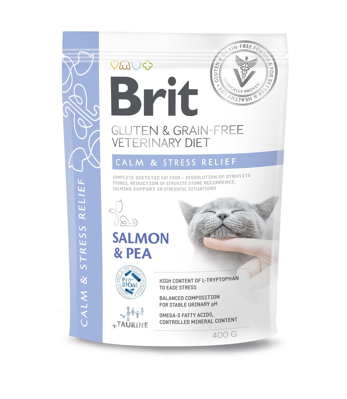 Brit Veterinary Diets Cat GF Calm & Stress Relief 400g
