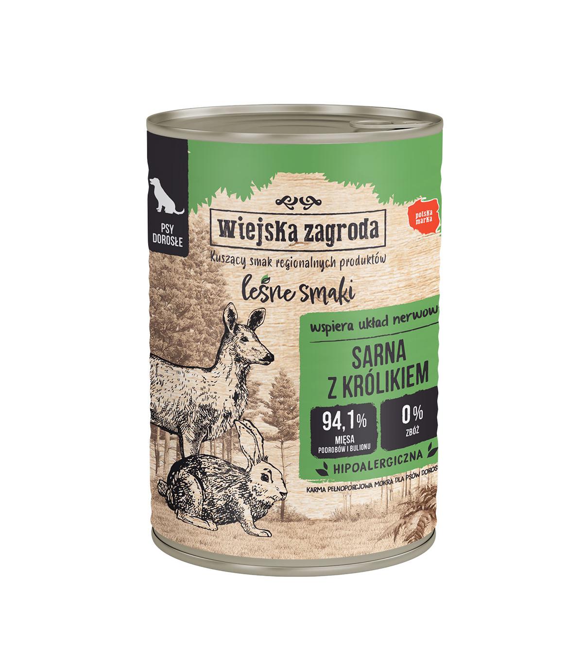Wiejska Zagroda Leśne Smaki sarna z królikiem 400g