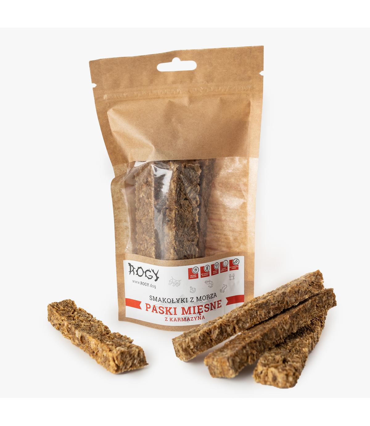 Smakołyki z morza Paski mięsne z karmazyna 70g