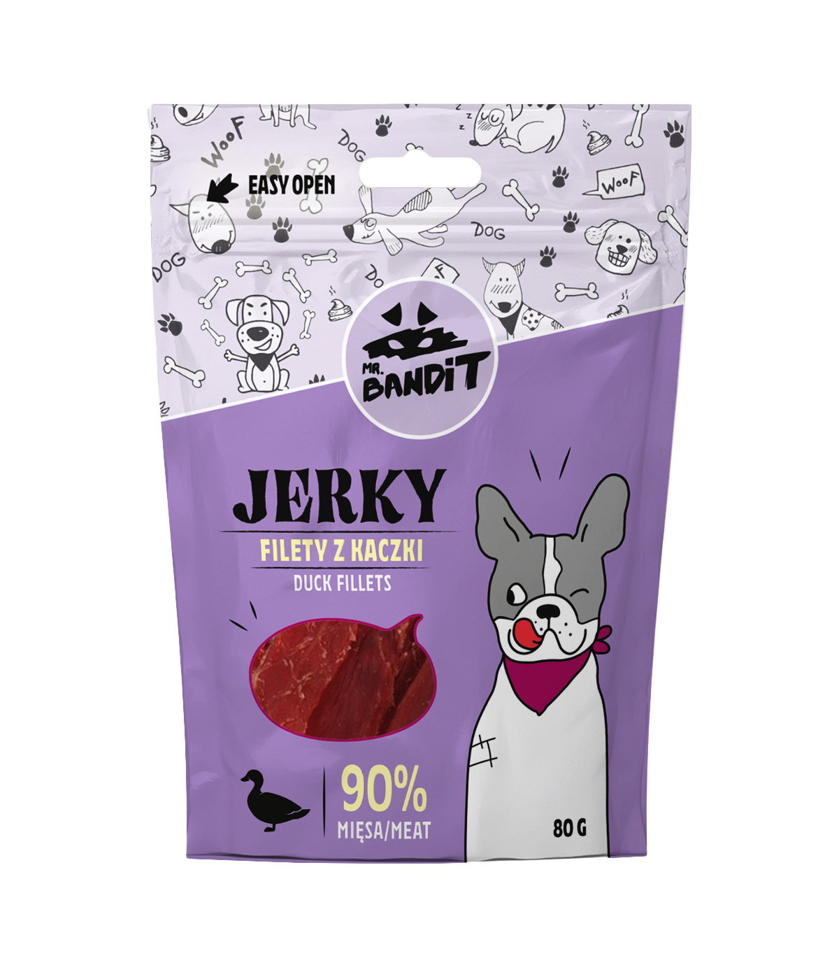 Mr. Bandit Jerky Filety z kaczki 80g