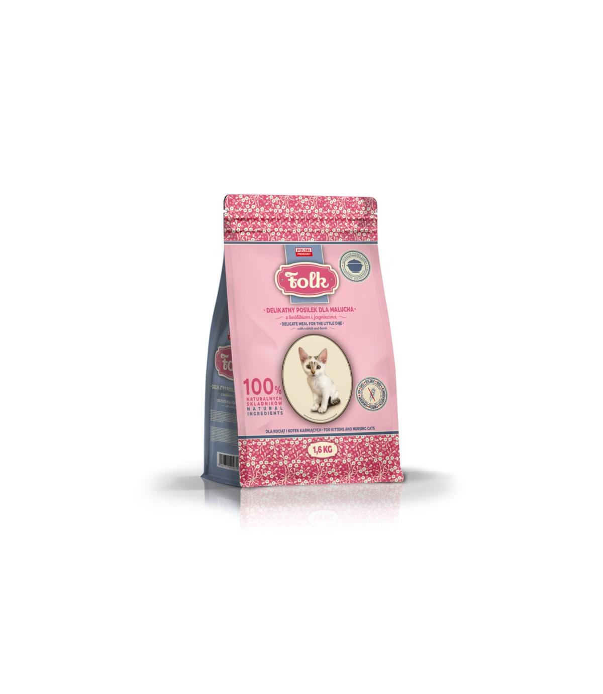Folk Kitten Delikatny posiłek dla malucha z królikiem i jagnięciną 1,6kg