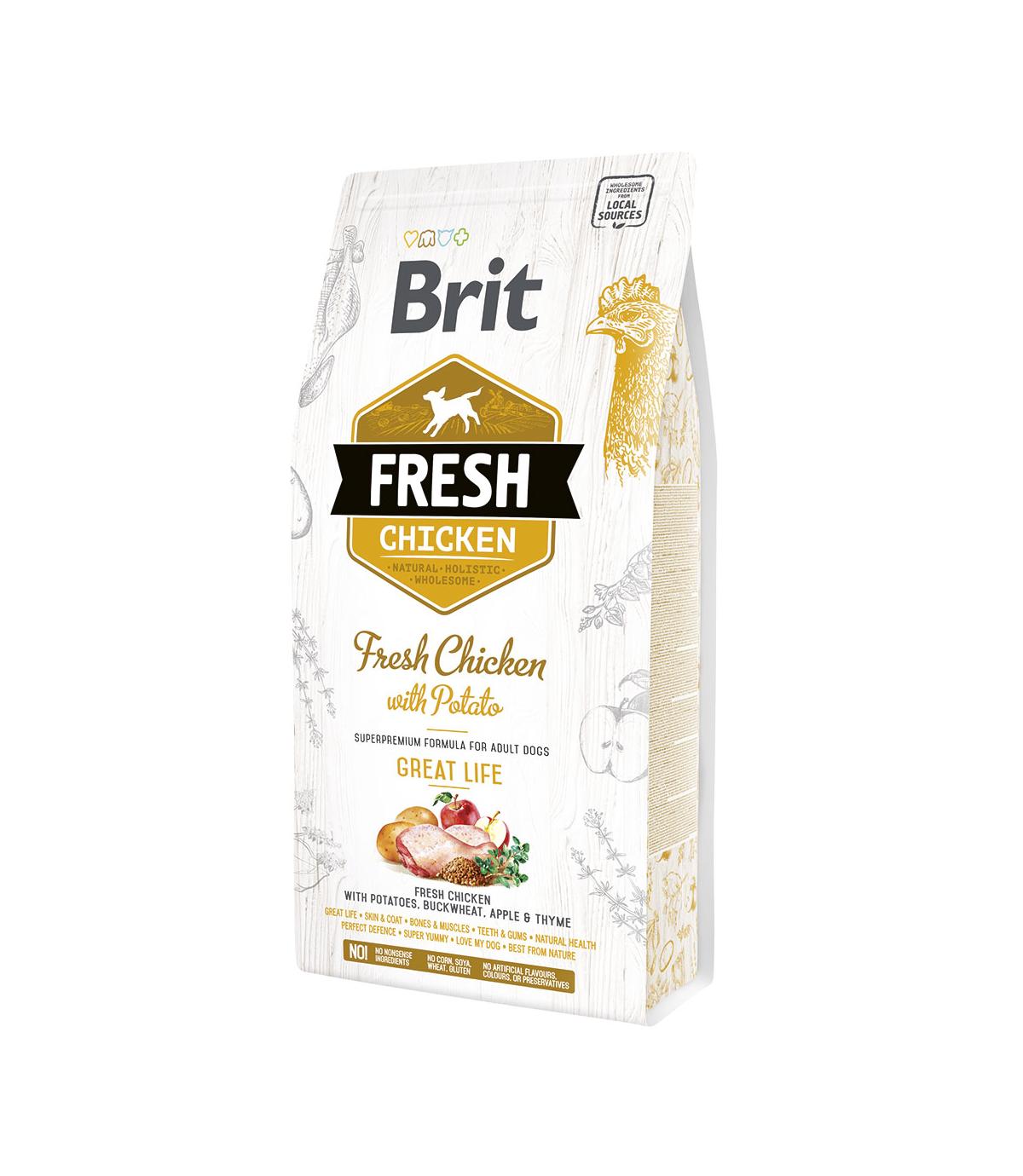 Brit Fresh Adult Chicken & Potato - 2,5kg