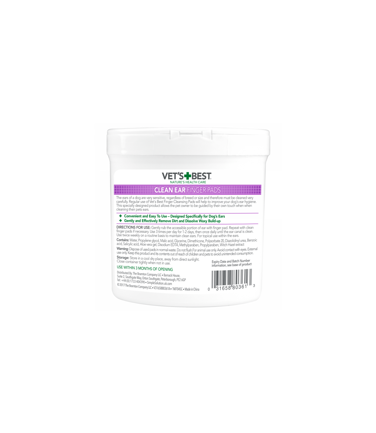 Vet's Best Czyściki do uszu napalcowe 50szt.