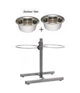 Stojak regulowany z miskami 4,7l