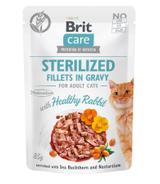 Brit Care Cat Sterilized Fillets in Gravy with  Rabbit 85g