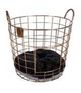 Druciany kosz dla kota DUVO+ - miedziany - 37x37x39cm