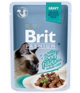 Brit Premium Cat Adult Beef Fillets w sosie 85g