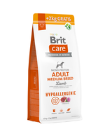 Brit Care Dog Hypoallergenic Adult Medium Breed Lamb 12kg + 2kg GRATIS