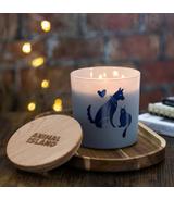 Animal Island świeca szara Białe Kwiaty