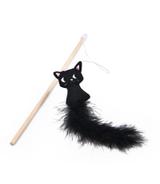 Wędka z czarnym kotem