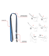 Smycz regulowana 6 in 1 Rubber L-XL 200/2cm