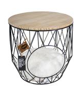 Druciany kosz dla kota DUVO+ - czarny - 33x33x39cm