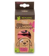 BIOworki na odchody 120 szt. różowe