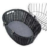 Koszyk wiklinowy czarny - 50x41x35cm