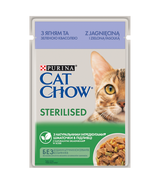 Purina Cat Chow Sterilised z jagnięciną i zieloną fasolką 85g