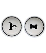 Dwie miski ceramiczne na stojaku - 2,6l