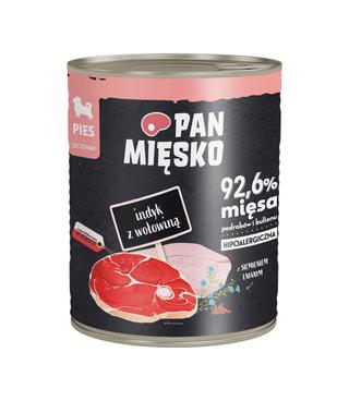 Pan Mięsko dla psa Indyk z wołowiną dla szczeniąt 800g
