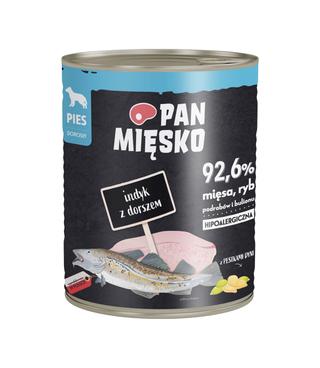 Pan Mięsko dla psa Indyk z dorszem 800g