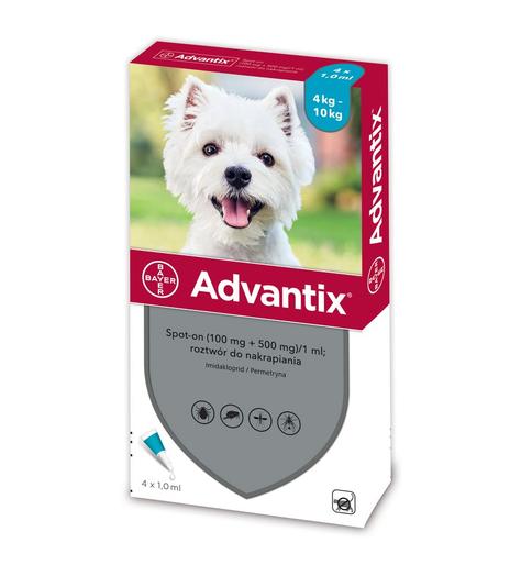 Krople Advantix Spot-on 1ml (od 4 do 10kg)